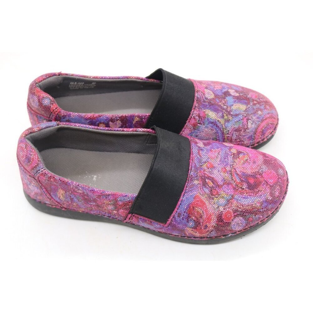 Alegria by PG Lite Comfort-Slip Resistant Slip-On Shoes-EU 39US 8.5-Pink Leather